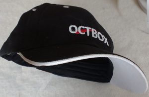 Octbox Cap - Black with White Trim A04C