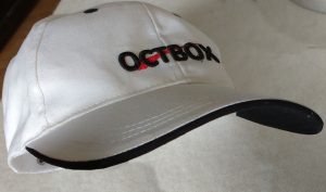 Octbox Cap - White with Black Trim A04C